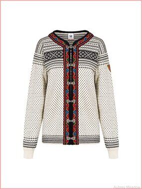 Unisex Norwegian Wool Cardigan Sweater Setesdal Pewter Clasps Heavyweight